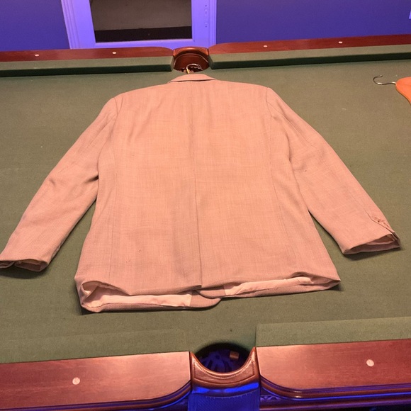 Hugo Boss Mens White Beige Textured Blazer Vintage 80s Made in Italy 48L - Picture 11 of 11